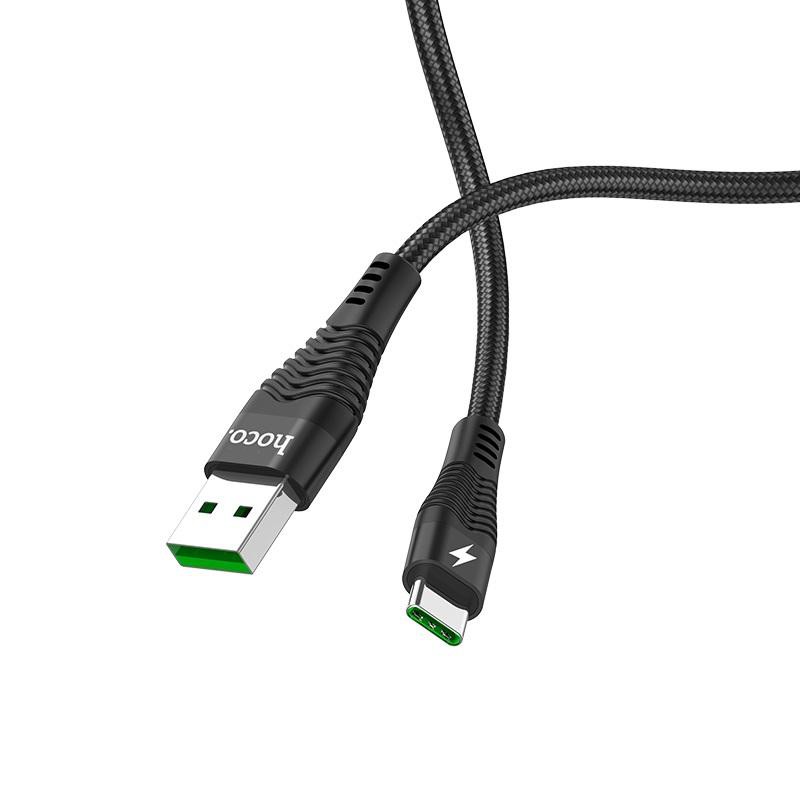 Cáp sạc nhanh Type C Hoco U53 cho Huawei, Oppo (Hỗ trợ sạc nhanh 5A, 1.2m)