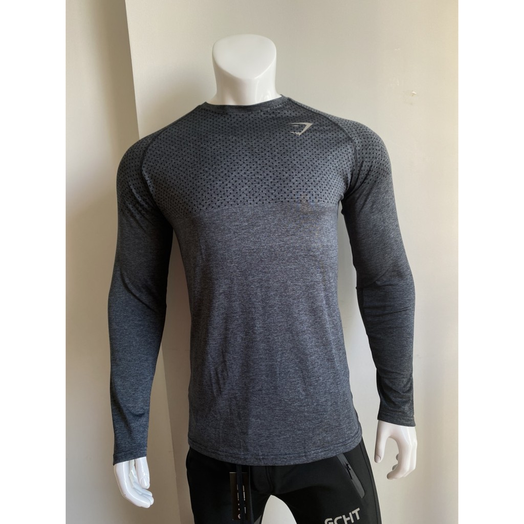 Áo tập gym tay dài ôm body GymShark  - Áo thun tập gym tay dài - BiT Fitness chuyên đồ tập ADT.GS.CN