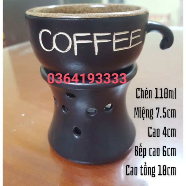 FREESHIP50K Bộ chén hâm nóng cafe, đốt tinh dầu