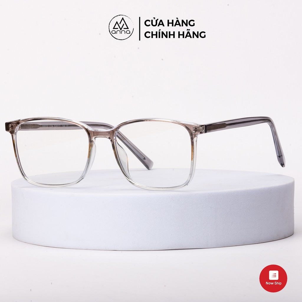 Gọng kính mắt thời trang chính hãng ANNA nam nữ dáng vuông gọng nhựa dẻo 380HQ031