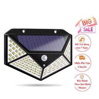Đèn năng lượng mặt trời Solar 100LED siêu sáng không thấm nước, Cảm Biến Chuyển Động, 3 CHẾ ĐỘ SÁNG - WONTER