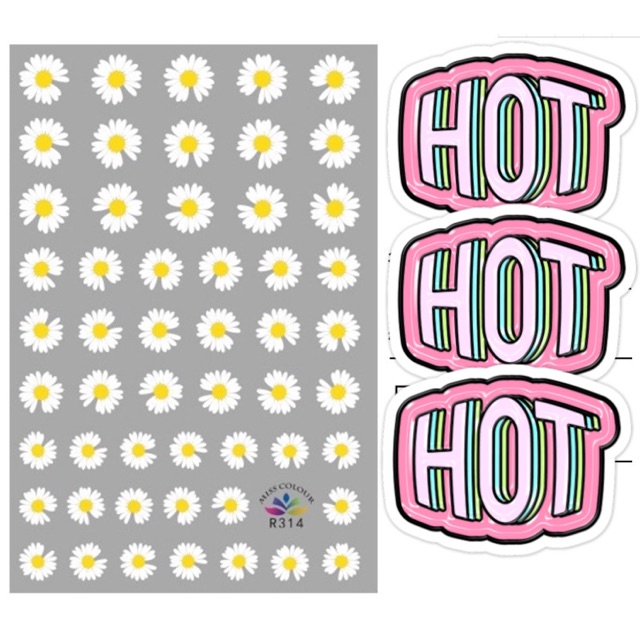 NHÃN STICKER DÁN HOA CÚC GD BIGBANG PVC