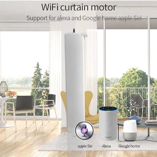 Động cơ rèm tự động Tuya Wifi/Zigbee Hỗ trợ Google/Alexa - hỗ trợ remote RF