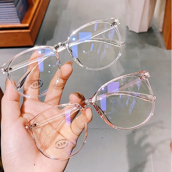 Mắt Kính Gọng Tròn Lớn Chống Ánh Sáng Xanh Thời Trang