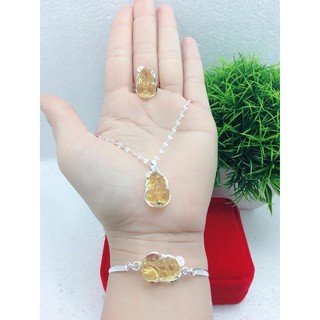 Bộ trang sức bạc tì hưu ( nhiều màu) B233