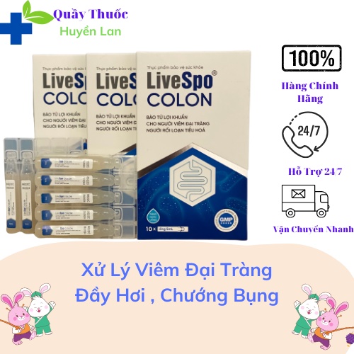 COLON - Bào Tử Lợi Khuẩn Dành Cho Người Viêm Đại Tràng,Bệnh Đường Ruột, Tiêu Chảy,Chướng Bụng Chậm Tiêu ( Hộp 10 ống )