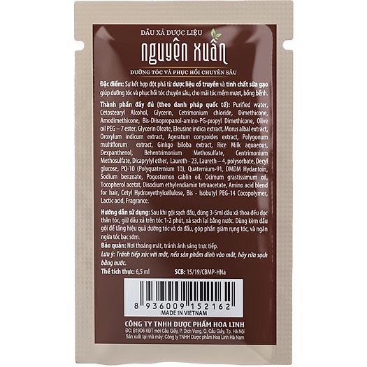 Dầu xả dược liệu Nguyên Xuân (10gói x 5.5ml)