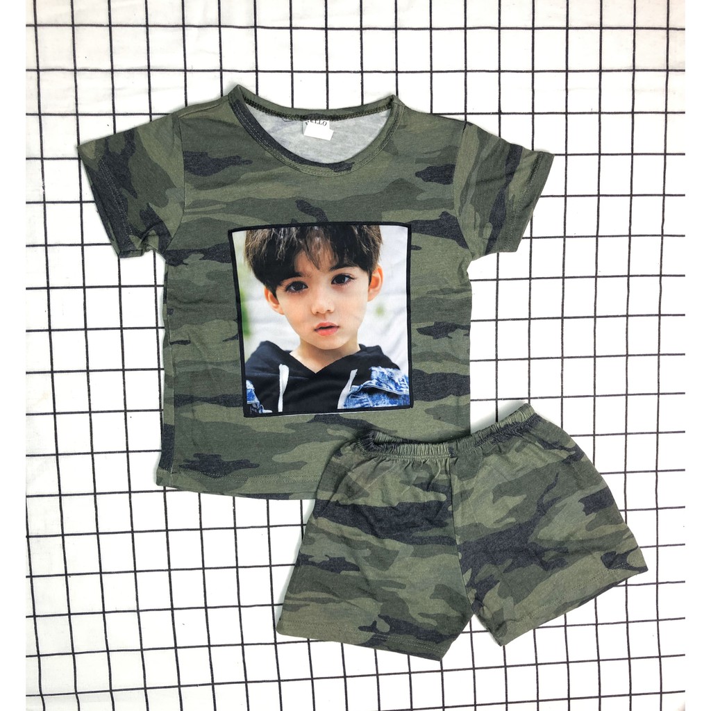 Đồ bộ bé trai in hình 3D cho bé từ 8 đến 25 kg vải mịn | BigBuy360 - bigbuy360.vn