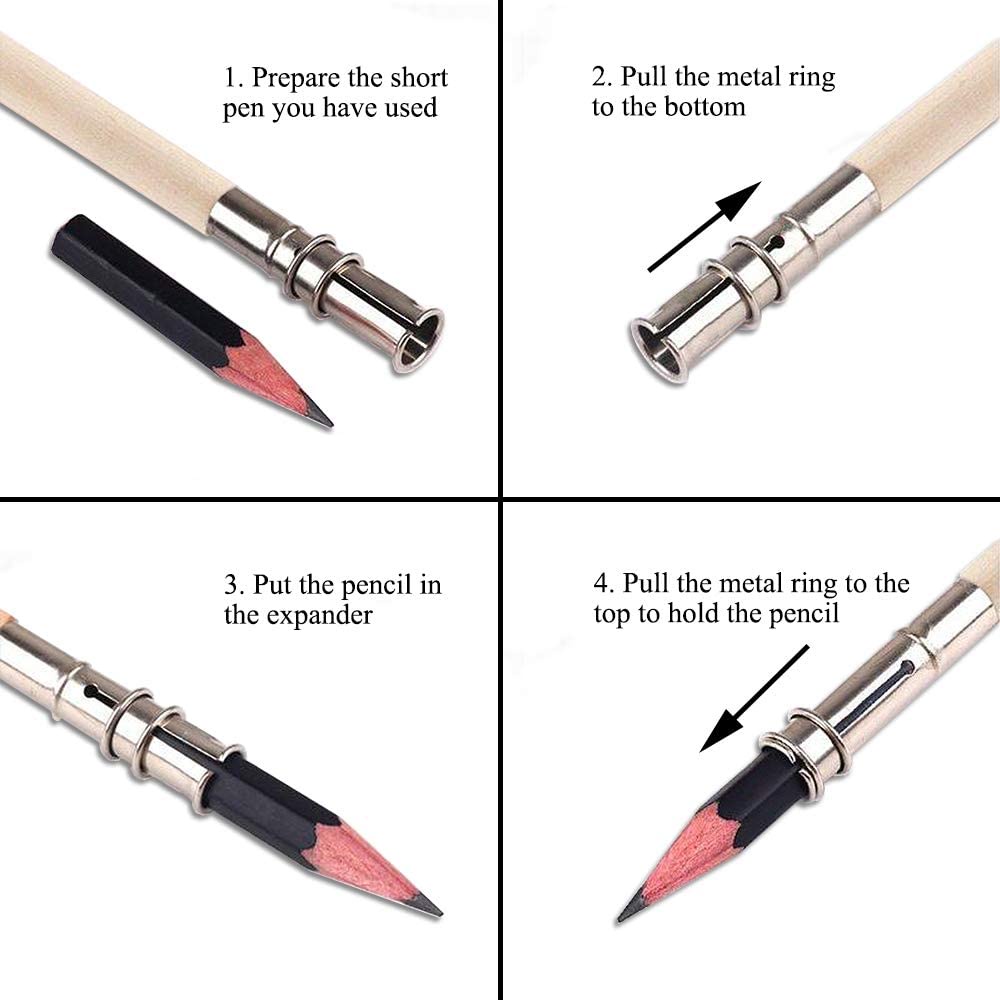 ✅ Đầu Nối Bút Chì - Cây Nối Chì - Pencil Extender