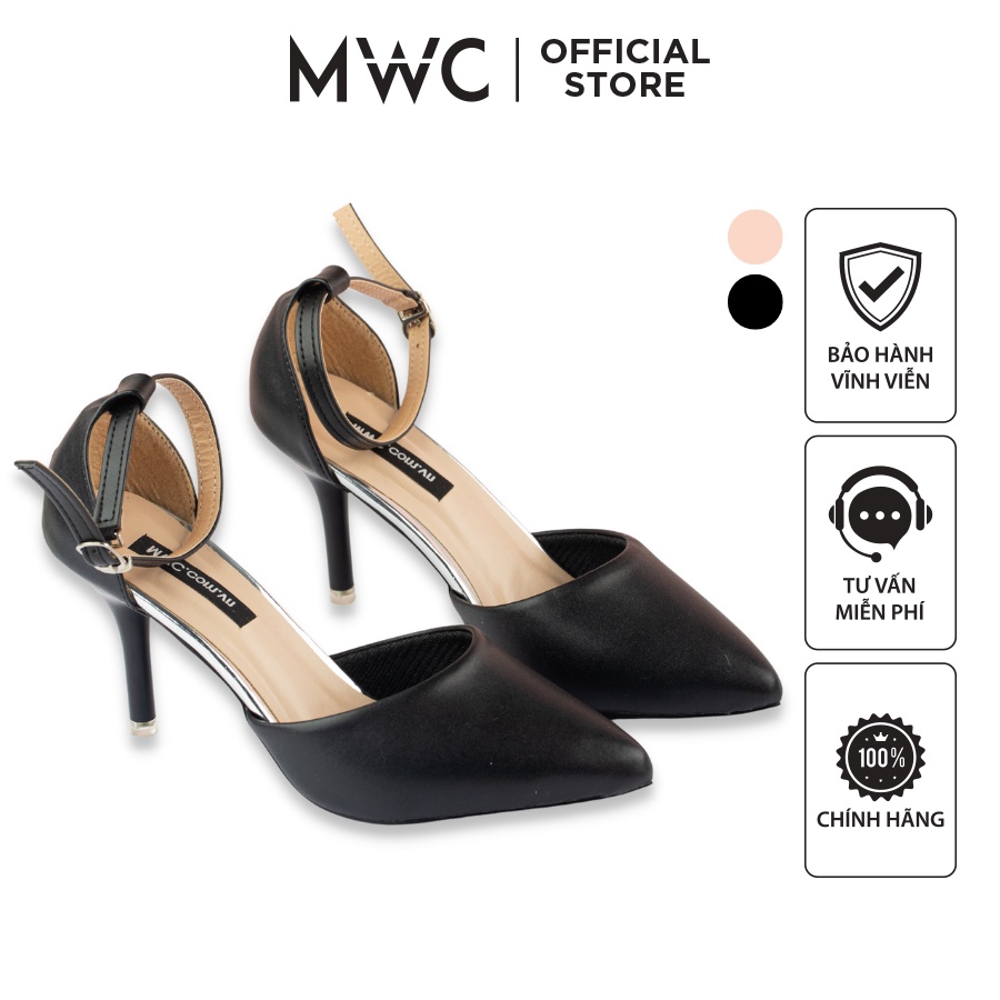 Giày MWC 3738 - Giày Sandal Cao Gót Đế Nhọn 7CM Bít Mũi