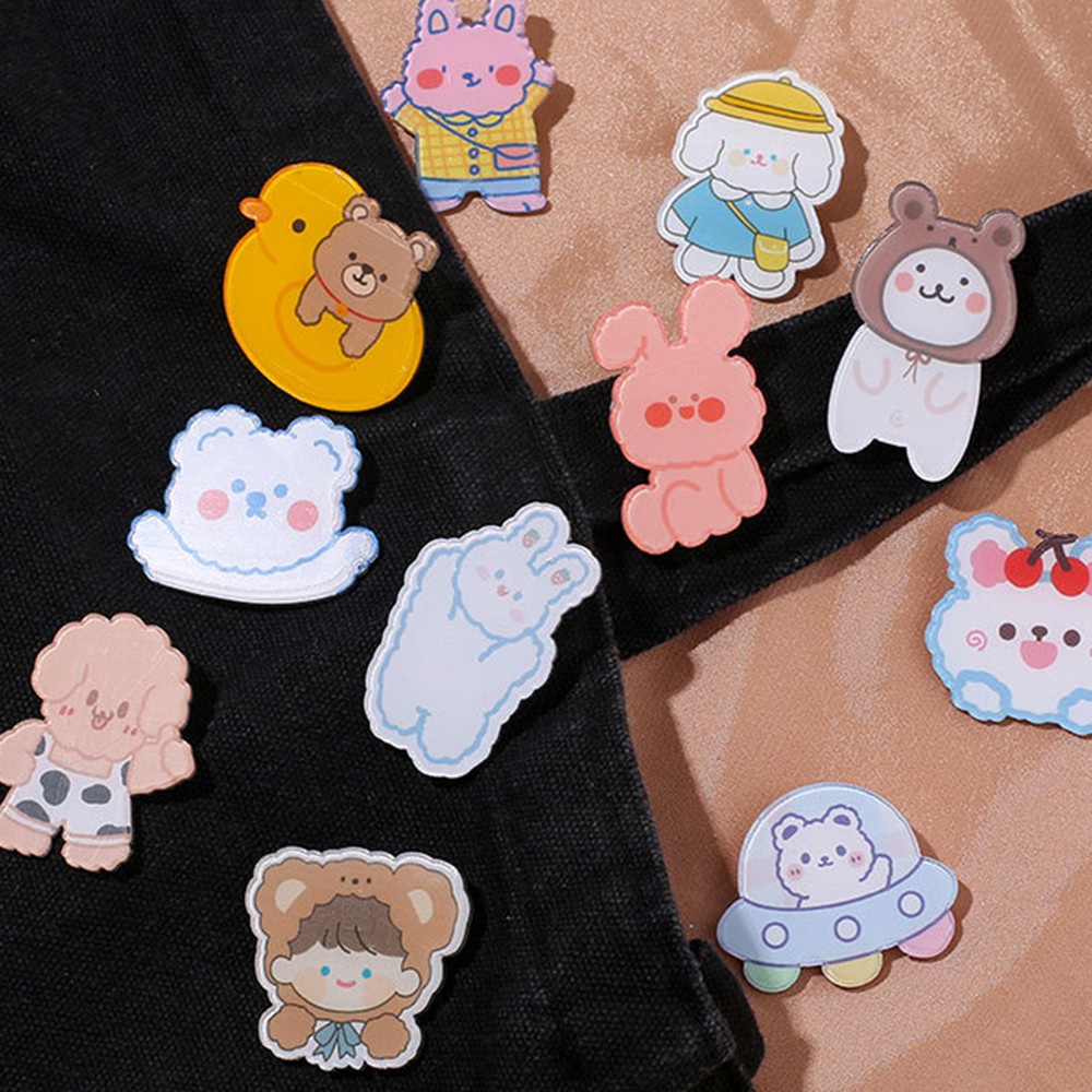 1 Huy Hiệu Cài Áo Kim Loại Nhiều Kiểu Dáng Dễ Thương