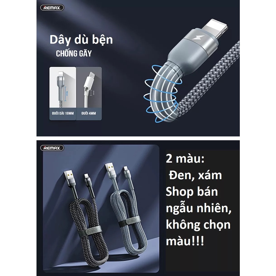 Cáp sạc và truyền dữ liệu Micro /  type-C/ L remax RC124 - Màu ngẫu nhiên