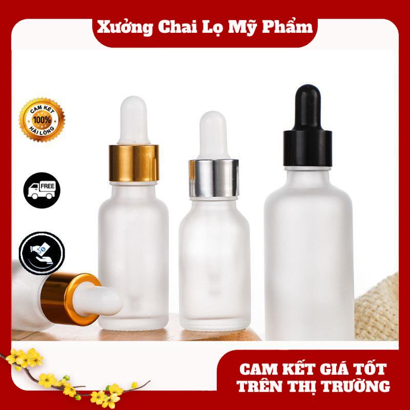 [GIÁ TỐT NHẤT] Lọ Chiết Serum Thủy Tinh Phun Mờ Cao Cấp Nắp Bóp Nhỏ Giọt 20ML,30ML Dùng Chiết Mỹ Phẩm, Tinh Chất .