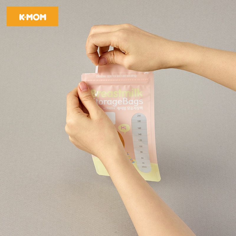 Túi trữ sữa K-mom Hàn Quốc hộp 20 túi/ 50 túi - dung tích 200ml