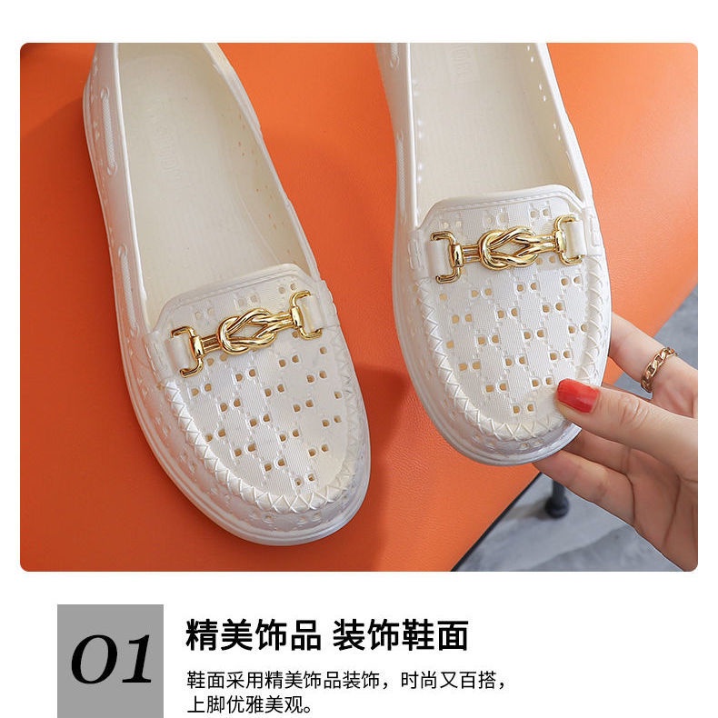 Giày Búp Bê Nhựa Chống Thấm Nước Thời Trang Cho Nữ