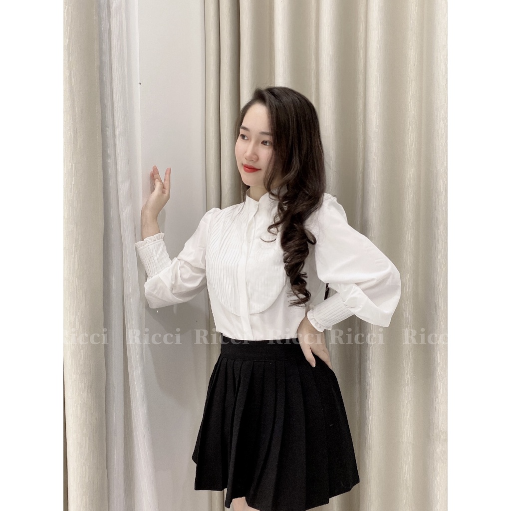  Sơ Mi Mina Xếp Ly Ricci thiết kế chất liệu lụa cao cấp mềm mát mùa hè | RICCI OFFICIAL | BigBuy360 - bigbuy360.vn