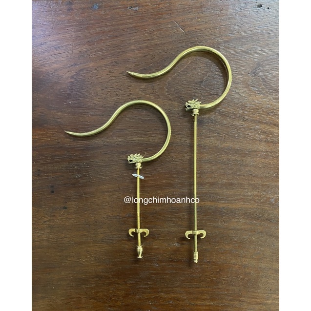 Móc Đồng Vàng Đầu Rồng Lồng Khuyên &amp; Đất