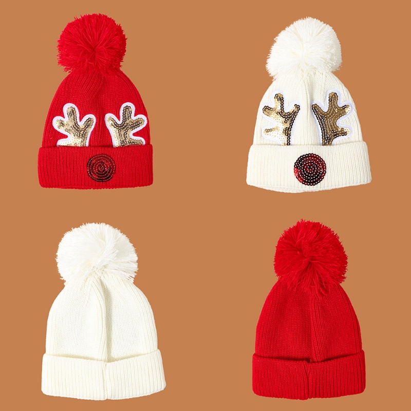 Nón Giữ Ấm Hình Sừng Hươu Đính Kim Sa Dễ Thương Cho Bé