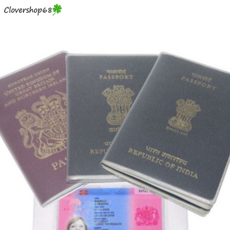 Bìa vỏ bọc bảo vệ hộ chiếu, passport PVC trong suốt.  Clovershop68