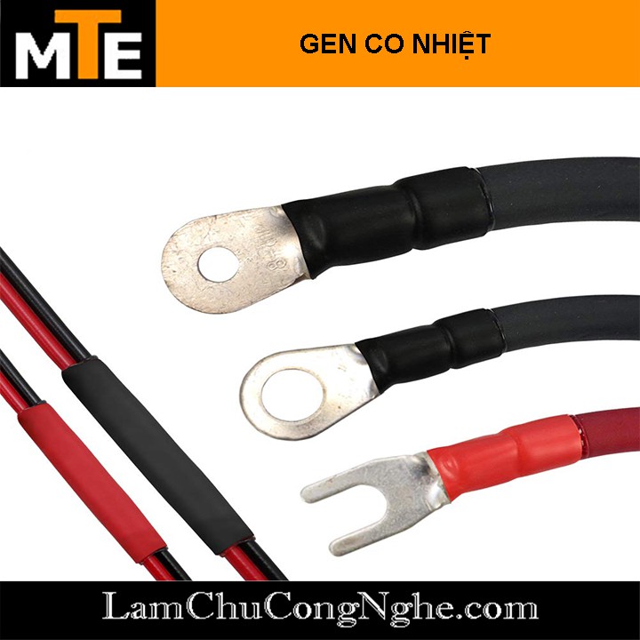 1 mét ống gen co nhiệt cách điện- Phi 8, phi 10, phi 12, phi 14