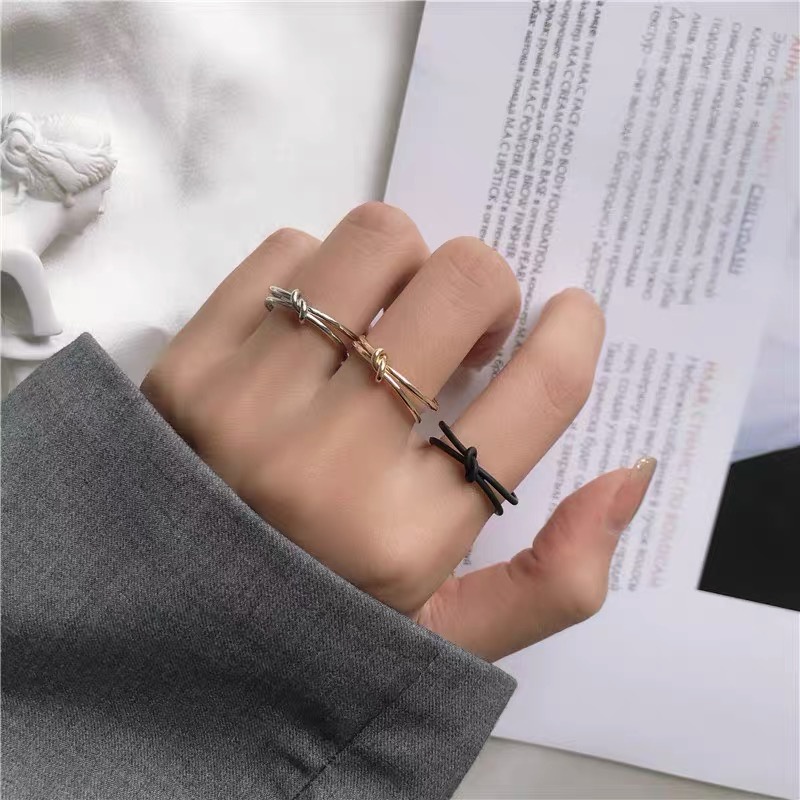 Nhẫn thiết kế thắt nút đơn giản sang trọng thời trang cho nữ