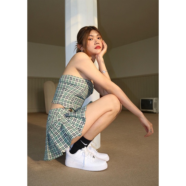 OUTLET -30% Good Letter H - Chân Váy Ngắn Nữ Mini Skirt Xếp Ly - Casie Skorts