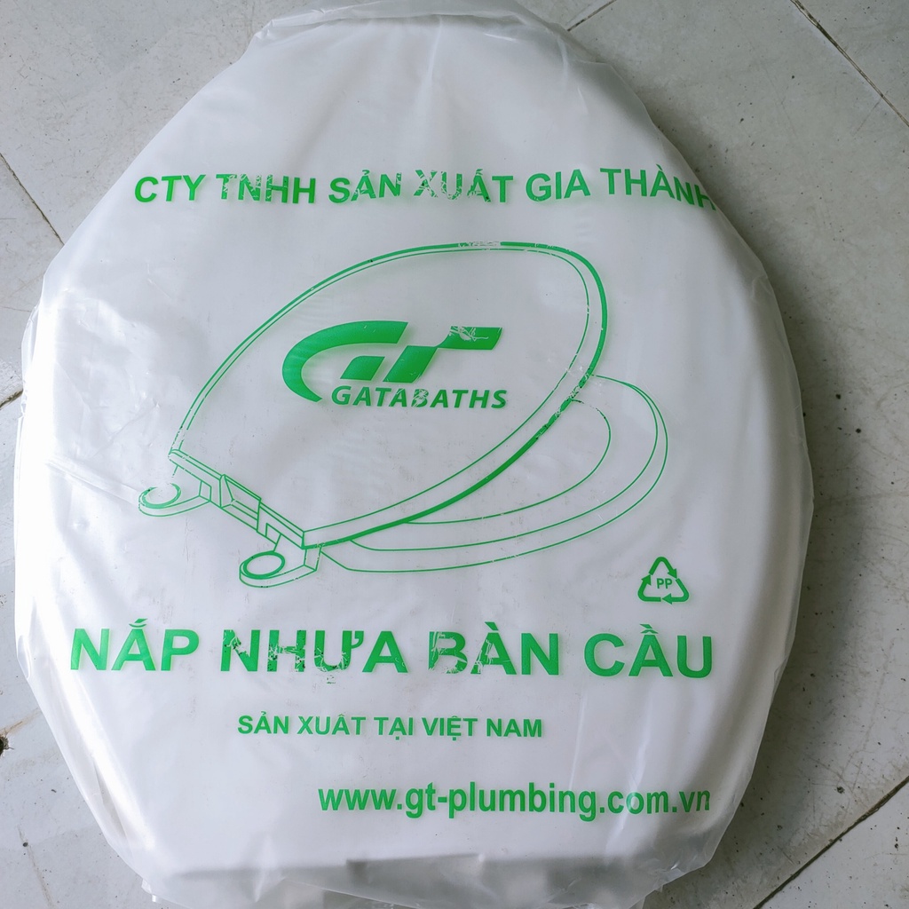 Nắp bồn cầu rơi êm - Nắp bồn cầu đóng êm màu trắng nặng 1,5 kg