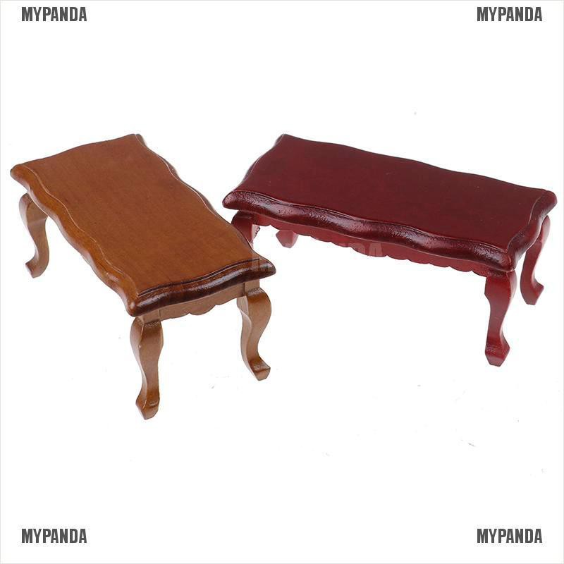 Mô hình bàn trà mini xinh xắn trang trí nội thất nhà búp bê 1/12