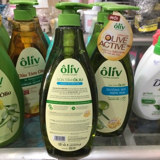 Sữa tắm Ôliu 650ml (đủ màu)