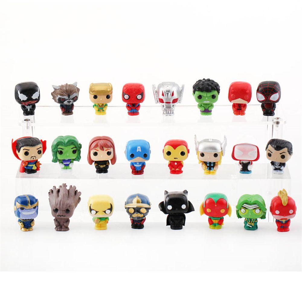 Mmluck Set 24 Mô Hình Đồ Chơi Siêu Anh Hùng 2 inch Iron Man Captain America Venom Deadpool
