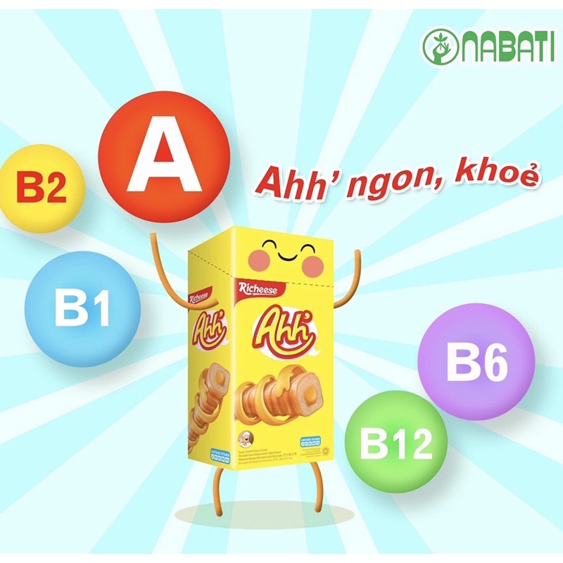 Date mới nhất - Bánh xốp phô mai Ahh hộp 10cây/9g-90g