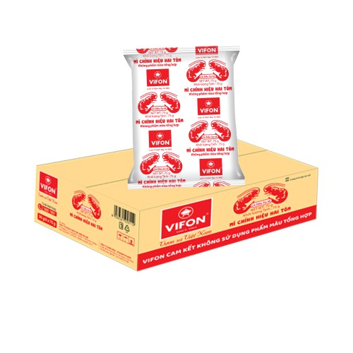Thùng 30 Gói Mì Chính Hiệu Hai Tôm VIFON 75g/Gói