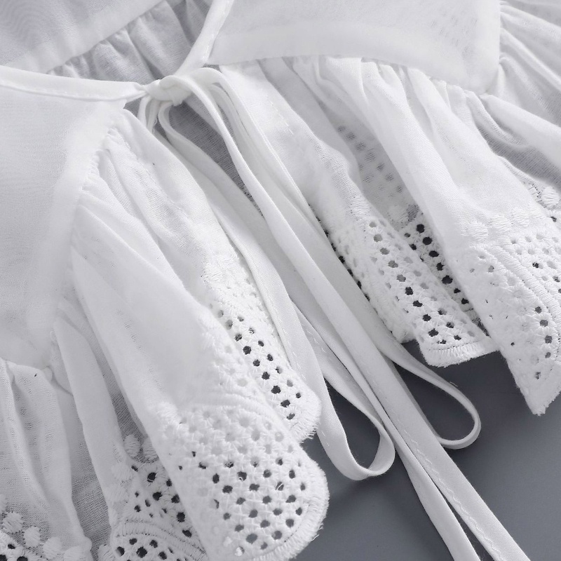 Cổ Áo Giả Thêu Hoa Trang Trí Có Thể Tháo Rời