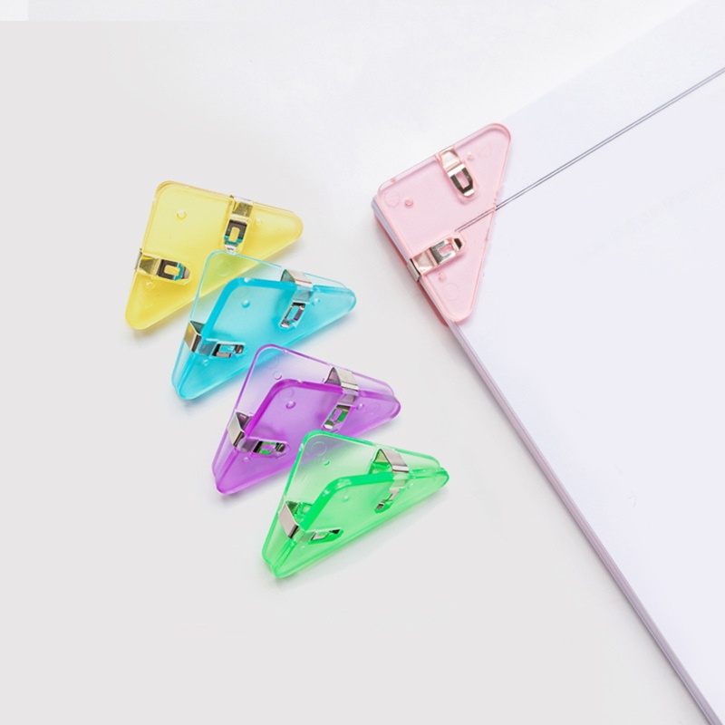 Set 5 Kẹp Giấy Đánh Dấu Trang Sách Hình Tam Giác Dễ Thương 50 Tờ