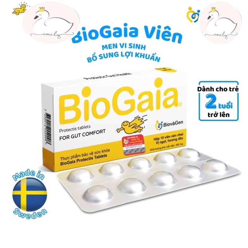 Men vi sinh BioGaia ProTectis Thụy Điển hộp 10 viên