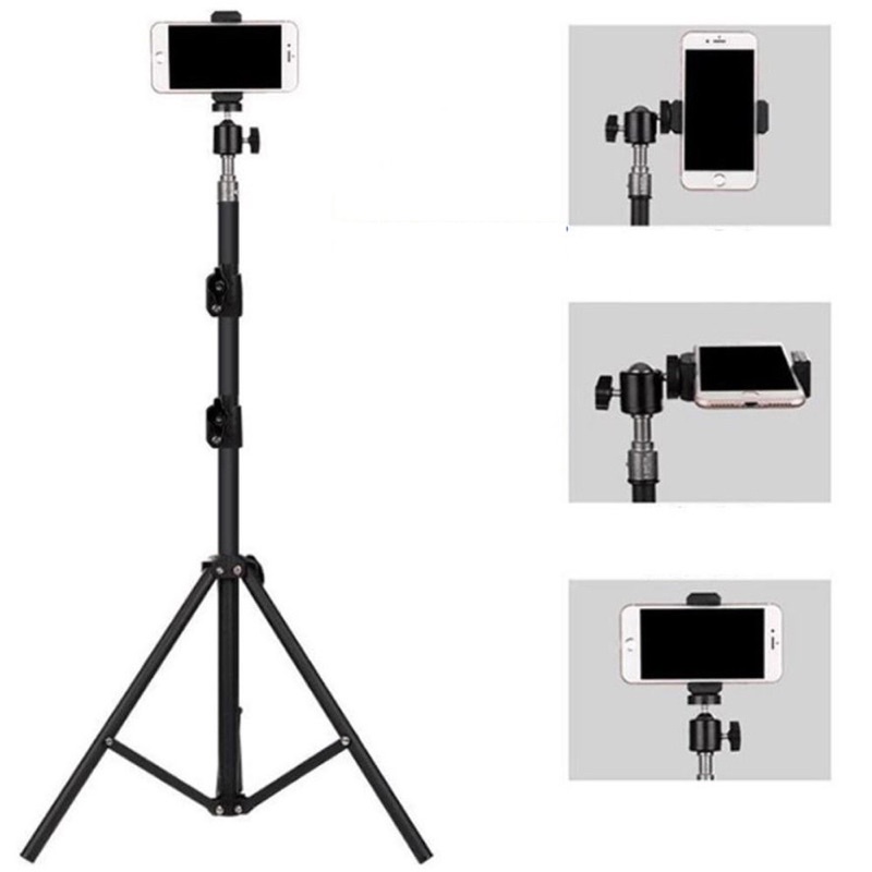 Giá đỡ điện thoại-Tripod quay TikTok chân đèn livestream chân đỡ máy ảnh cứng bền đẹp chắc chắn triệu view