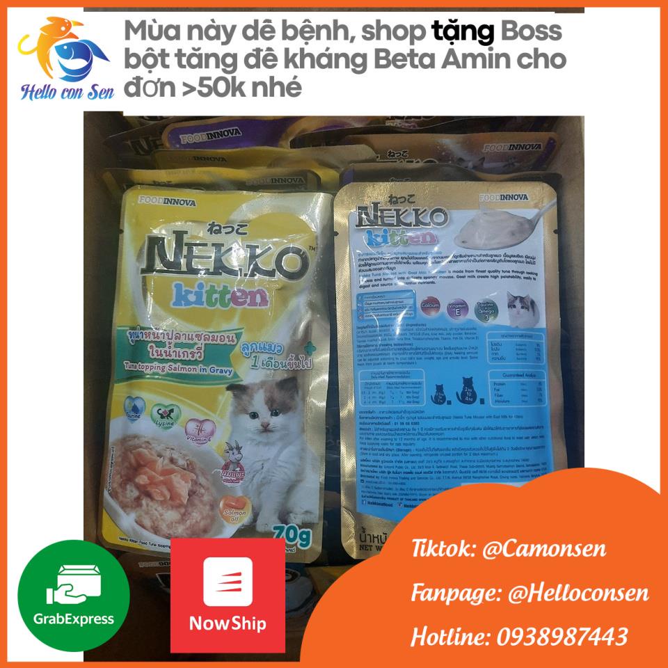 Combo 6 PATE CIAO/ PATE NEKKO/ PATE WHISKAS mix vị cho mèo trưởng thành