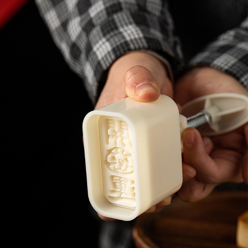 Khuôn Cắt Bánh Trung Thu Dạng Nhấn Bằng Nhựa Tiện Dụng DIY