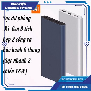 Sạc dự phòng Xiaomi 10000mAh Gen 3 Bản Sạc Nhanh 2020 – Xiaomi Mi 18W Fast Charge Power Bank chính hãng