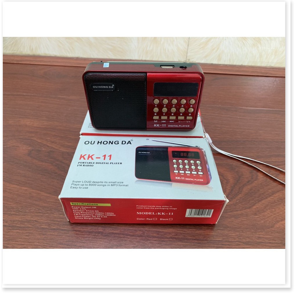 ĐÀI RADIO FM NGHE NHẠC QUA USB VÀ THẺ NHỚ, NGHE KINH PHẬT KK11 ÂM THANH TRUNG THỰC