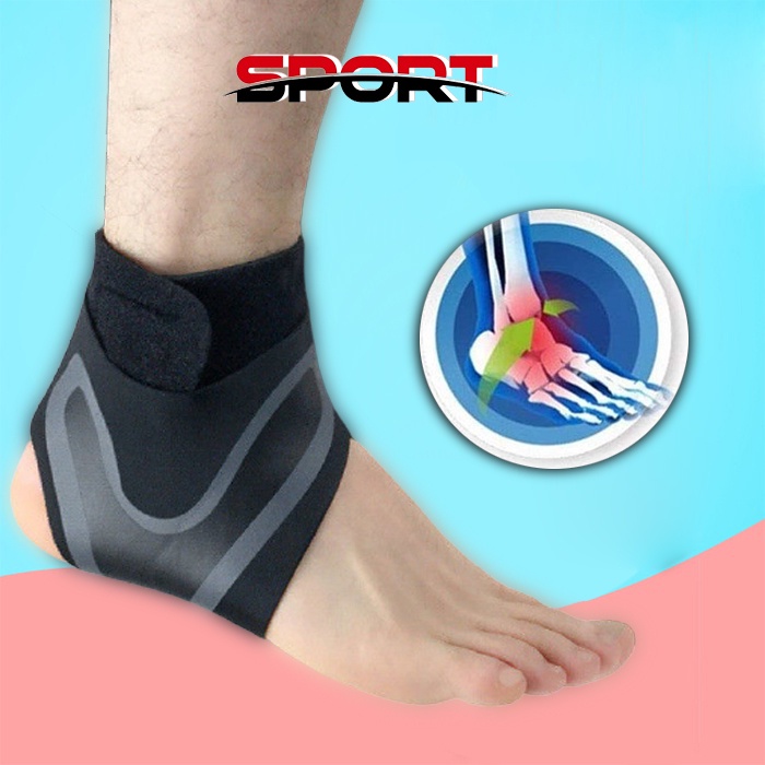 Băng bảo vệ cổ chân, mắt cá chân,hỗ trợ và bảo vệ đảm bảo sự linh hoạt trong thể thao màu đen một đôi