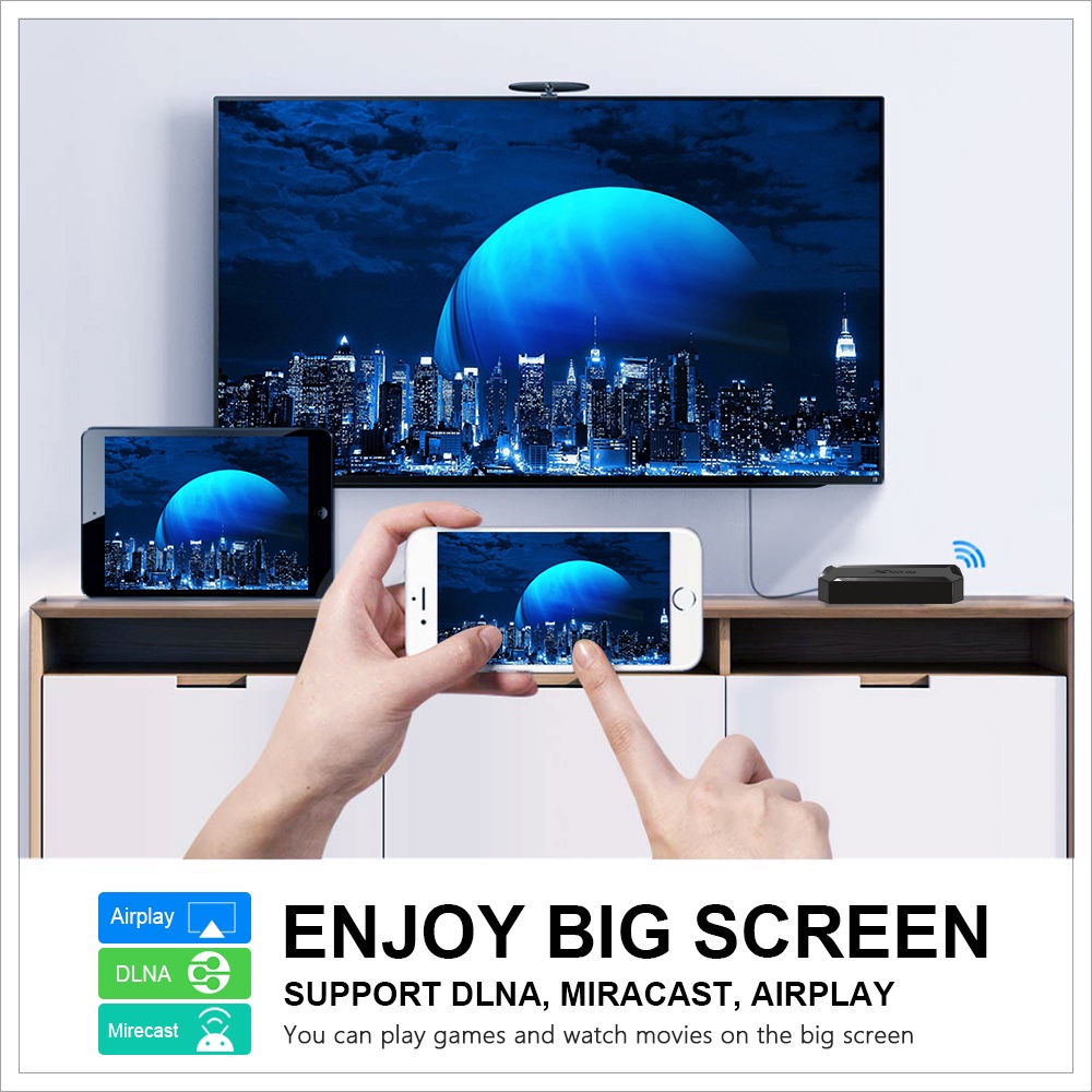 Android Tv Box X96Q 2gb+16gb Allwinner H313 Quad Core wifi Android 10.0 4K X96 Tivi box hỗ trợ Netflix/Youtube giá cực rẻ !