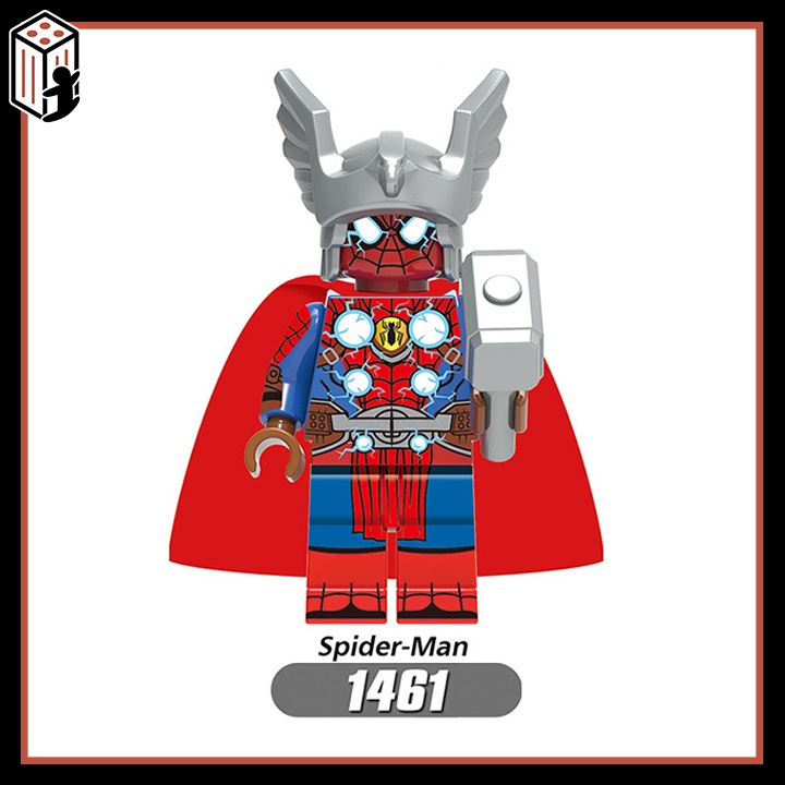 Lắp ráp Mô hình Spider Man No Way Home Đồ chơi Siêu anh hùng Người Nhện Spider thor Spider tron Spider punk Marvel X0281