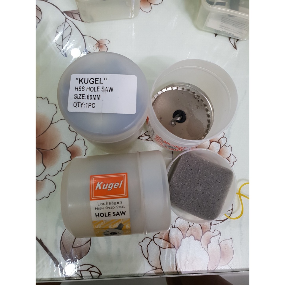 Mũi khoét kim loại loại tốt Kugel – mũi khoét inox, mũi khoét sắt: 16mm, 20mm, 22mm, 25mm, 27mm, 35mm, 42mm, 50m, 60mm