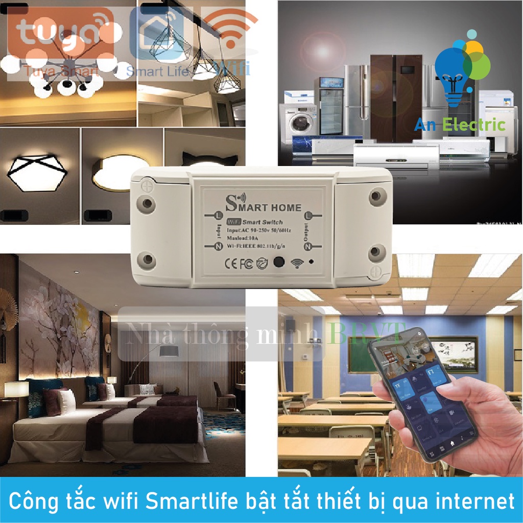 Công tắc wifi Smartlife điều khiển thiết bị điện từ xa qua internet cho ngôi nhà thông minh