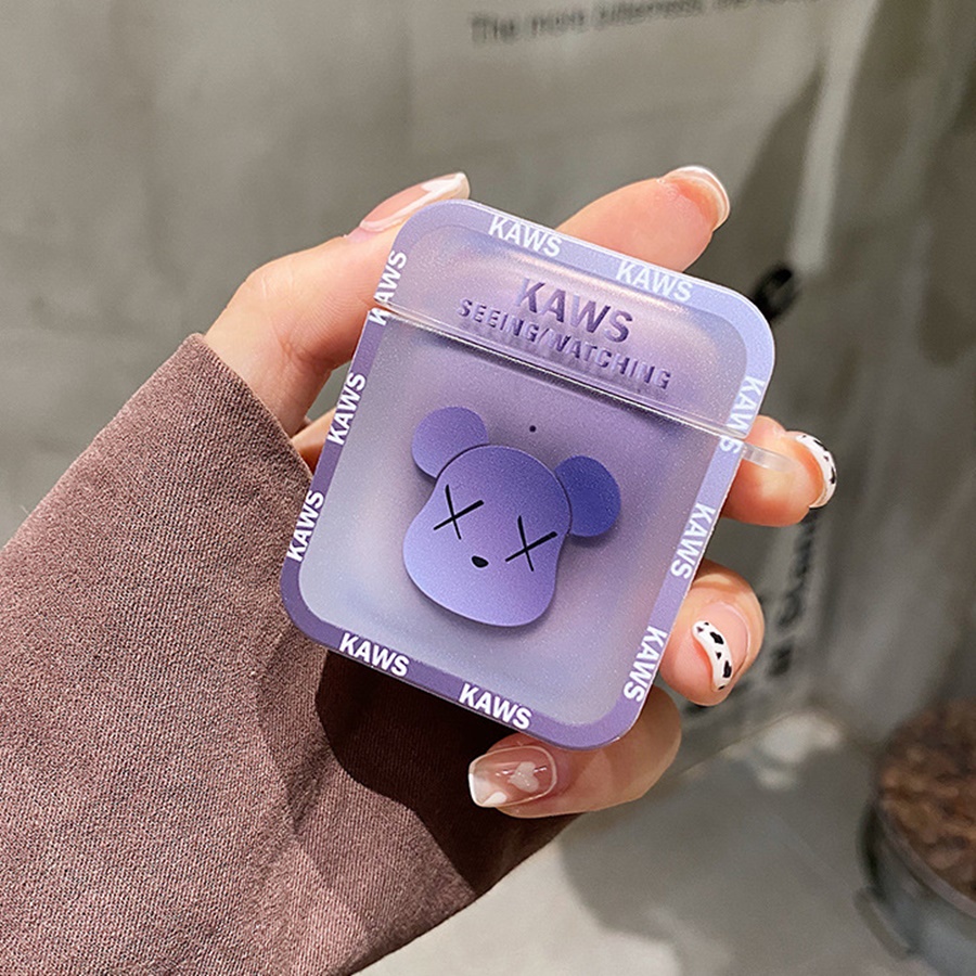 Vỏ bảo vệ hộp sạc tai nghe Bluetooth Airpods 1/2/Pro nguyên khối chống va đập Kawss thời trang - Tomax shop
