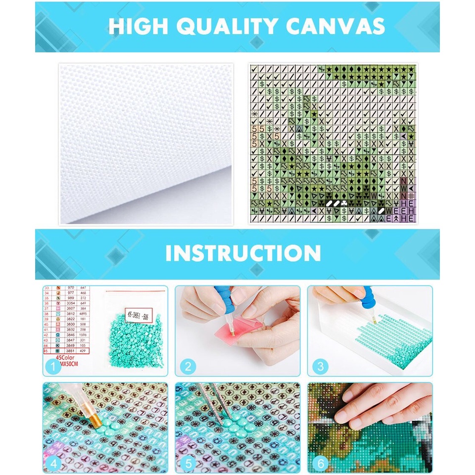 Bộ Dụng Cụ Thêu Tranh Hạt Cườm Vuông Tròn Họa Tiết Ếch Hoạt Hình Trang Trí Thủ Công Phong Cách Mới