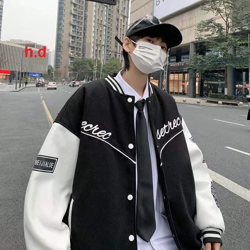 Áo bomber Happy phối tay HD6