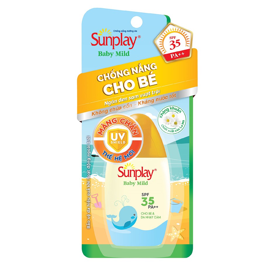 Kem chống nắng Sunplay Baby Mild SPF35+, PA++ cho bé và da nhạy cảm 30gr