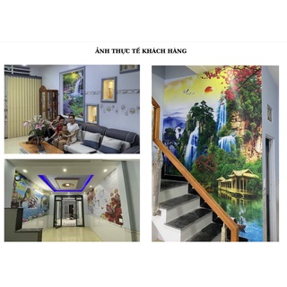 Tranh Dán Tường 3D,Cánh Đồng Hoa, 392(Đã tích hợp sẵn keo)